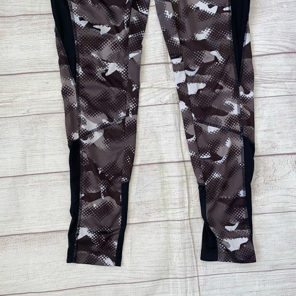 Avia women S pull on print leggings w/elastic waist black and white - Picture 2 of 8